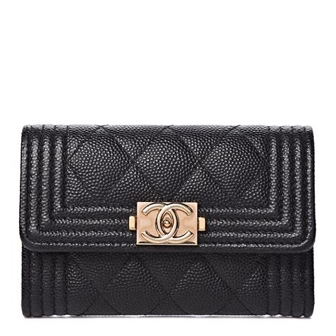 chanel boy card holder black|chanel card holder zipped.